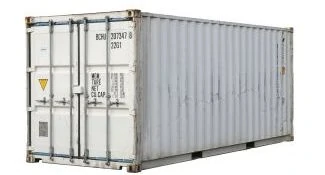 gebrauchter Container in weiß